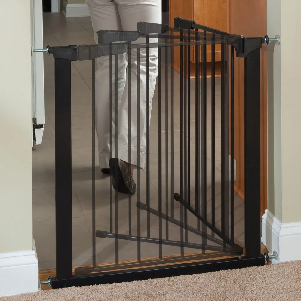 KidCo Auto Close Gateway  Pressure Mounted Gate - Black (79585) (Open Box)