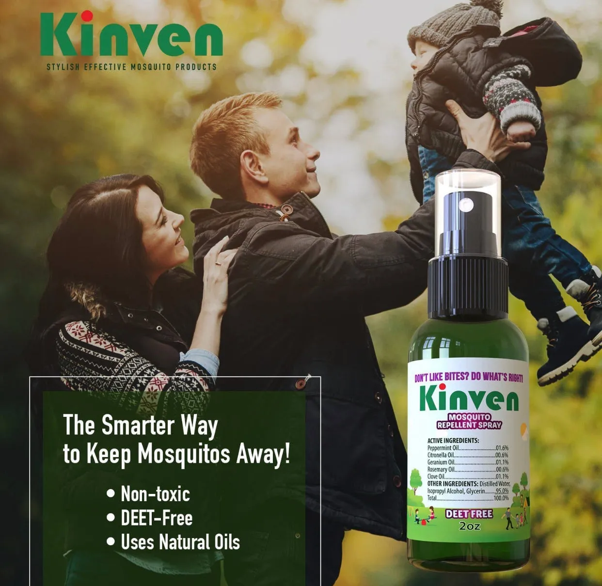 Kinven Mosquito Repellant Spray 1oz.