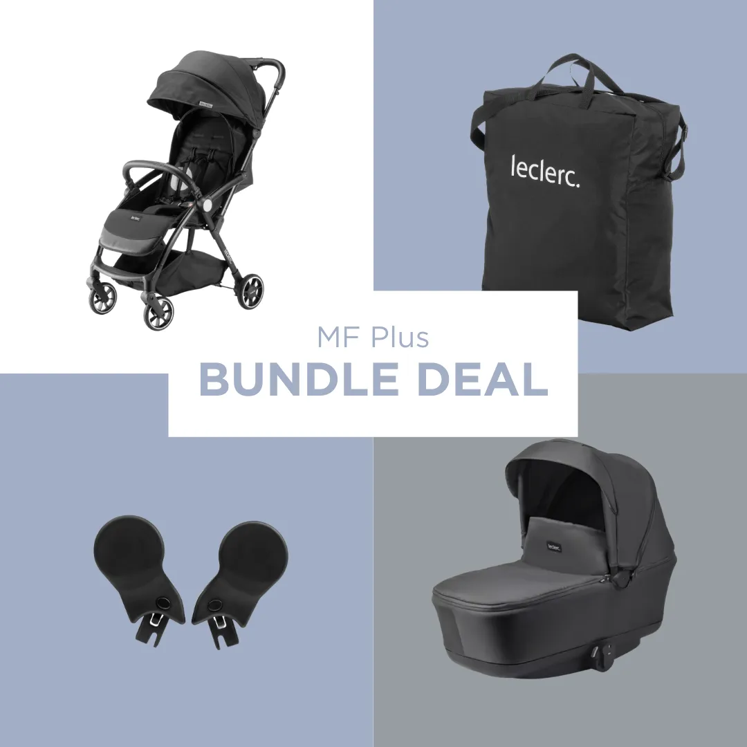 Leclercbaby Bundle Deal MF Plus Black (Stroller   Bassinet)