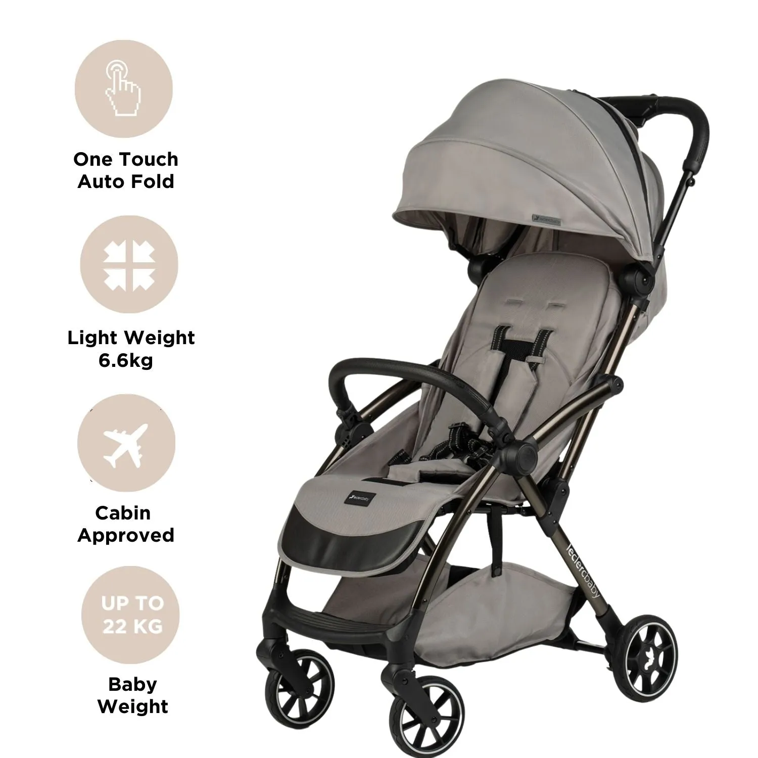 Leclercbaby Influencer Air Stroller Violet Grey