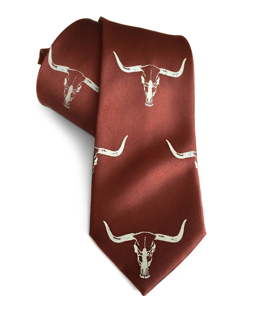 Longhorn Steer Skull Necktie