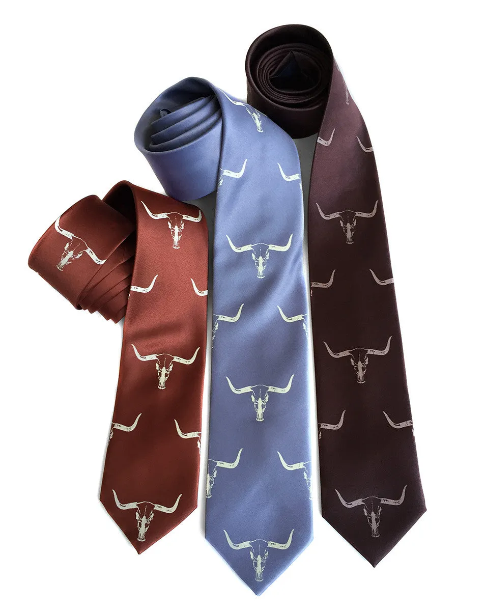 Longhorn Steer Skull Necktie