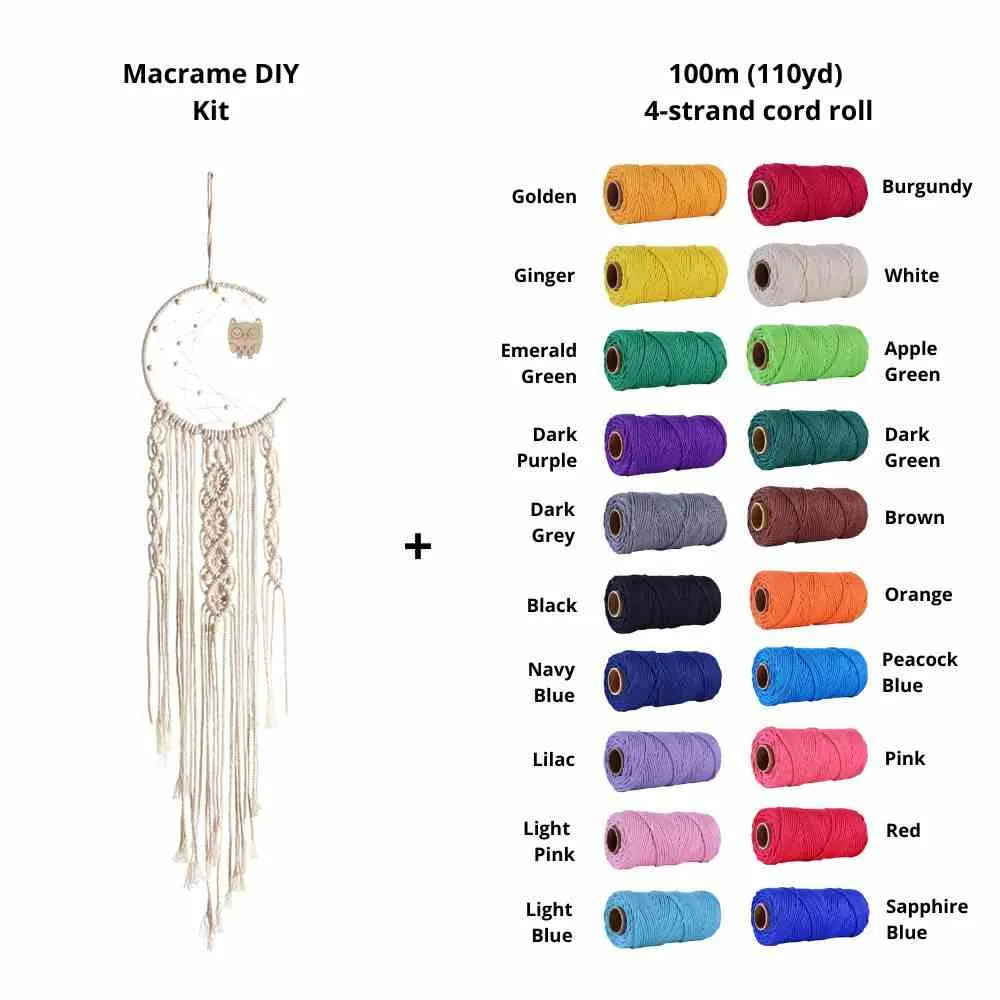 Macrame Kit  - Intermediate - The Owl in the Moon