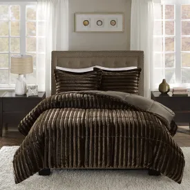 Madison Park Chocolate Velvet Bed Set