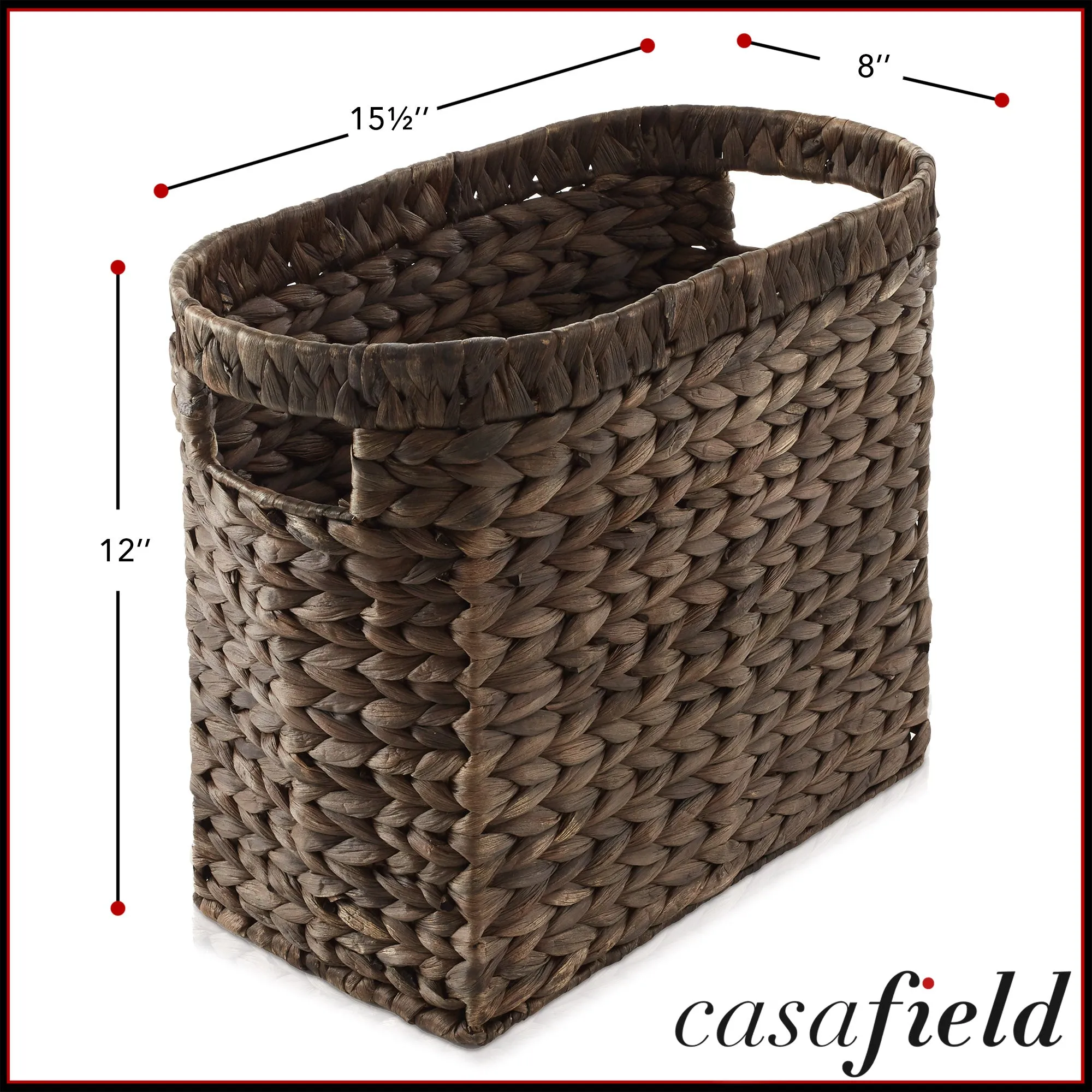 Magazine Holder Storage Basket with Handles