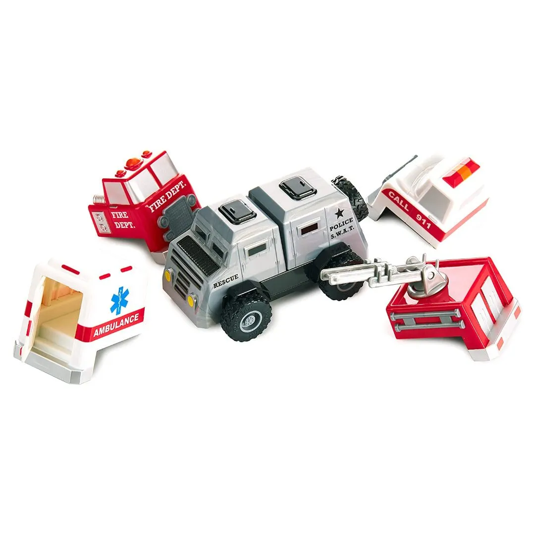 Magnetic Build-a-Truck - Fire and Rescue