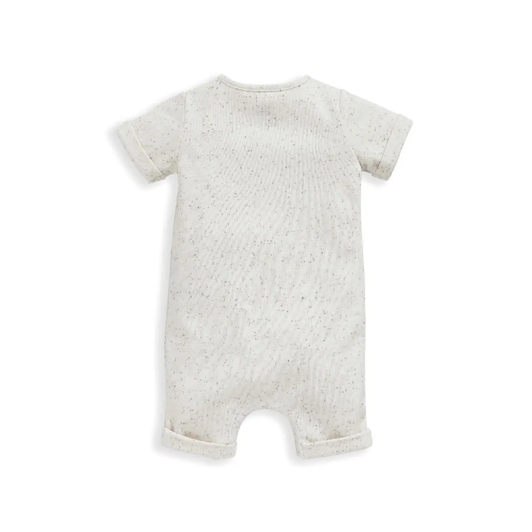 Mamas and Papas Speckle Button Front Shortie Romper