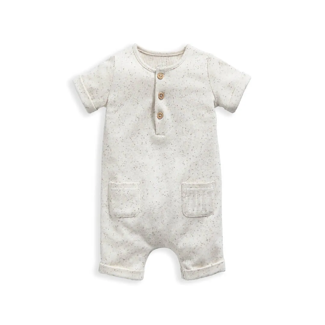 Mamas and Papas Speckle Button Front Shortie Romper