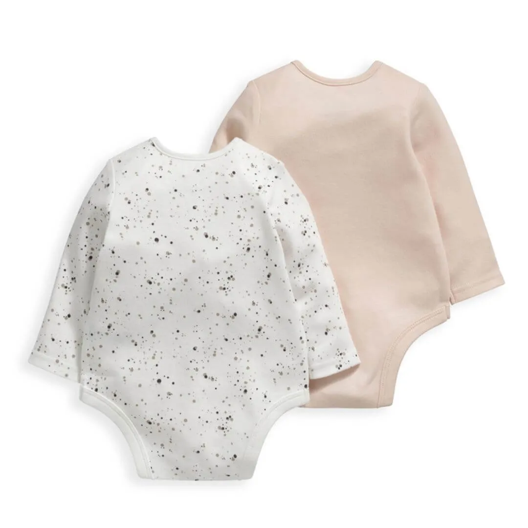 Mamas and Papas Spot Long Sleeve Bodysuits - 2 Piece Pack