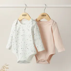 Mamas and Papas Spot Long Sleeve Bodysuits - 2 Piece Pack