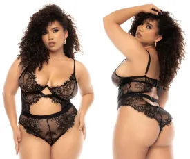 Mapale 8854X Curvy Size Nairobi Bodysuit Plus Color Black