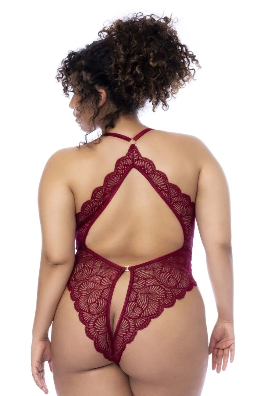 Mapale 8875X Curvy Size Bodysuit Color Rosewood