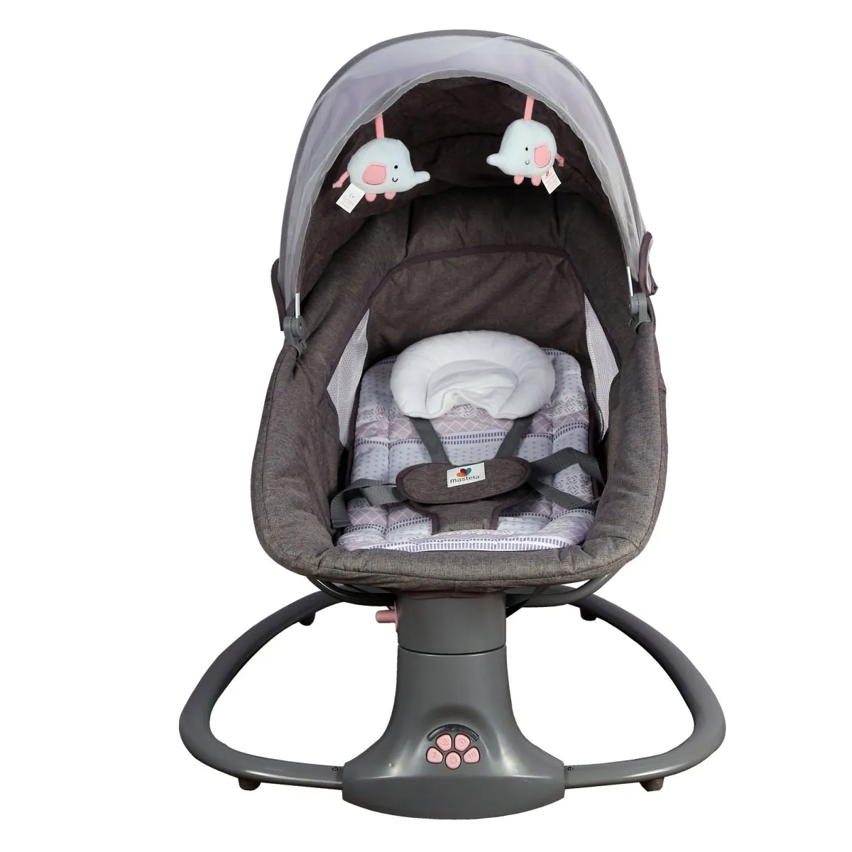 Mastela 3-in-1 Deluxe Multi-Functional Bassinet/Swing- Grey & Pink