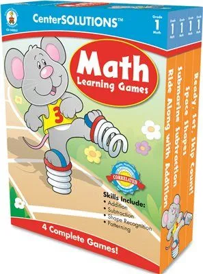 Math Learning Games Four Game Boards 2-4 Players Grade 1