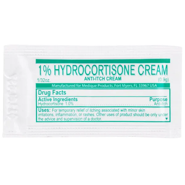 Medi-First Hydrocortisone 1% Anti-Itch Cream Packet, 0.9g - 10/box