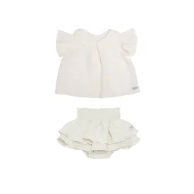 MIMI BLOUSE/VAIBI BLOOMERS-Off White