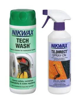 Nikwax Tech Wash   TX Direct Spray-On Waterproofer Package