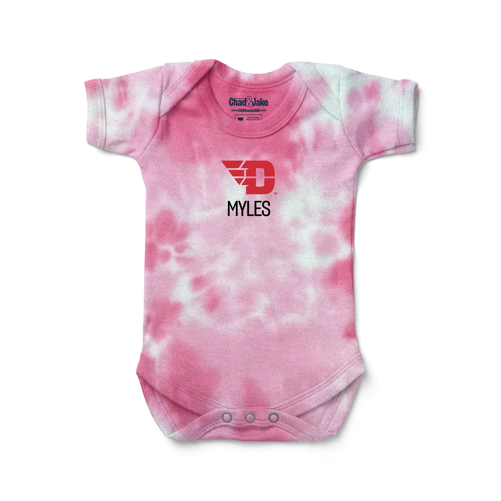 Personalized Dayton Flyers Tie Dye Bodysuit