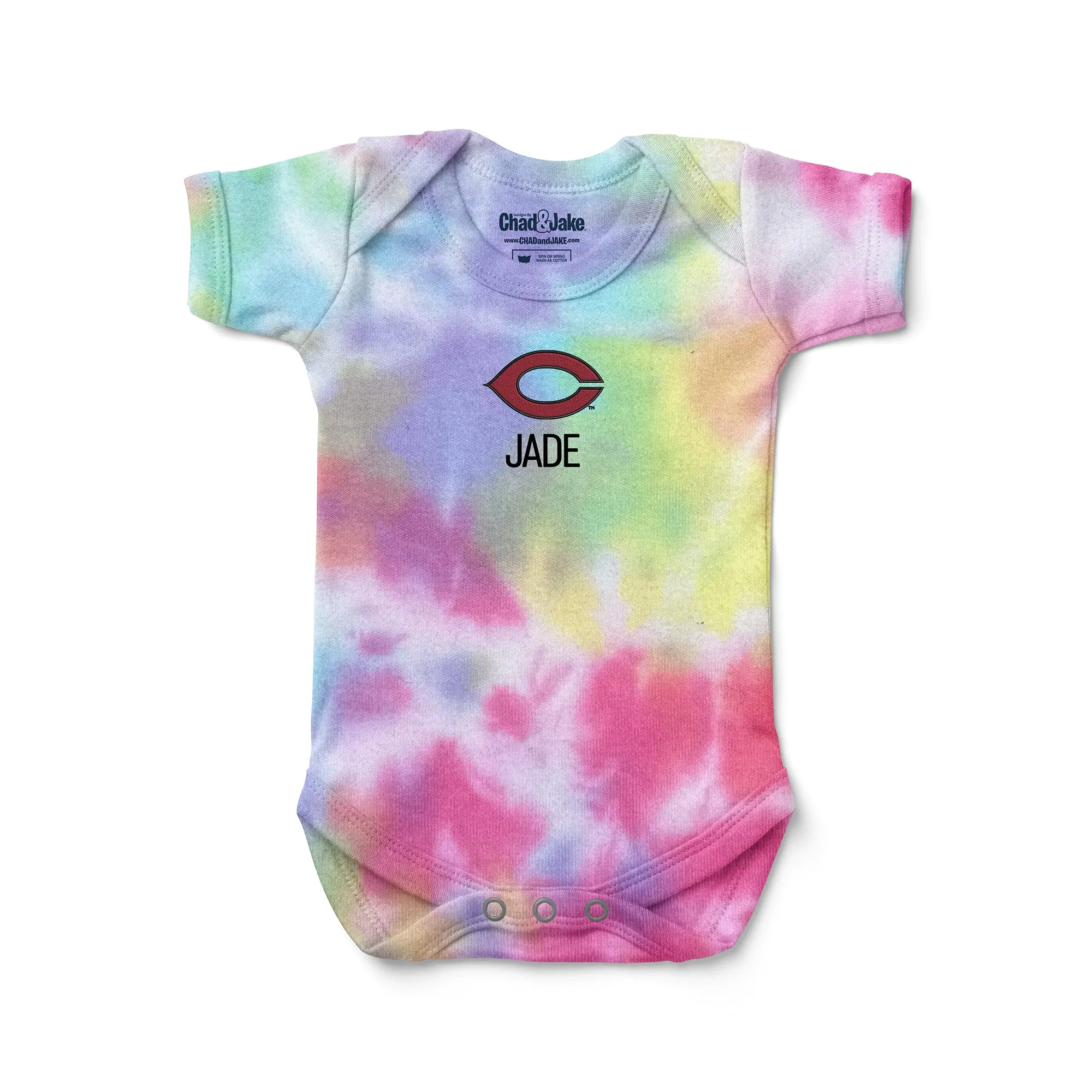 Personalized UChicago Maroons Tie Dye Bodysuit