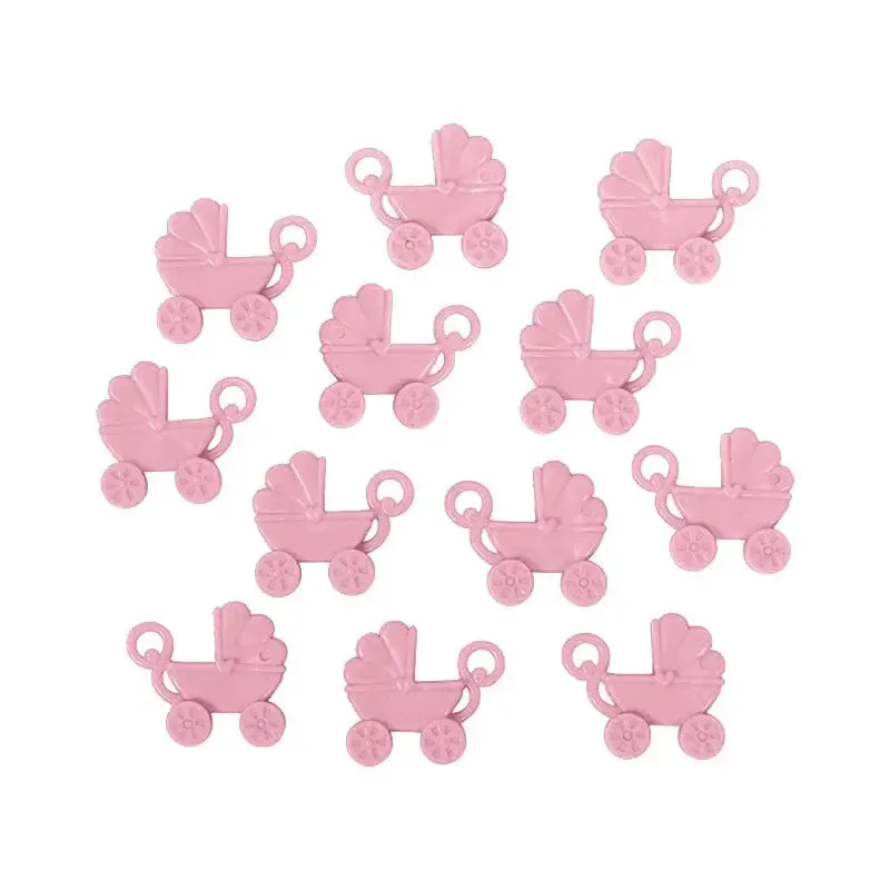 Pink Baby Shower Carriage Favours -12 Pkt