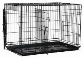 Precision Pet Products Provalu Double Door Dog Crate Black