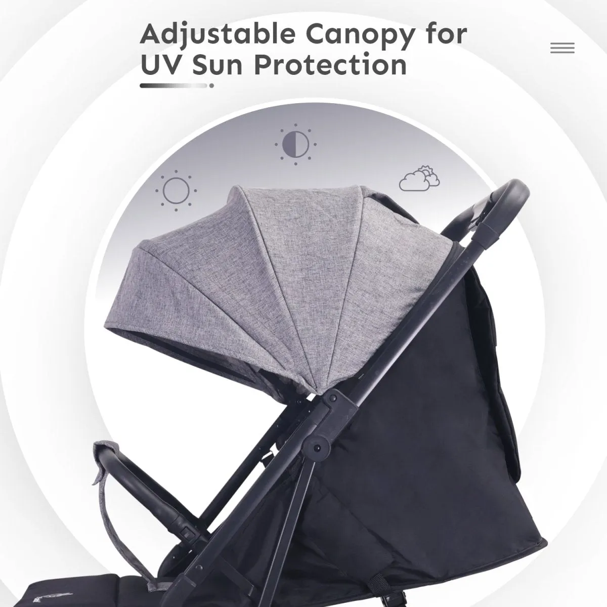 R for Rabbit Pocket Air Stroller- Grey