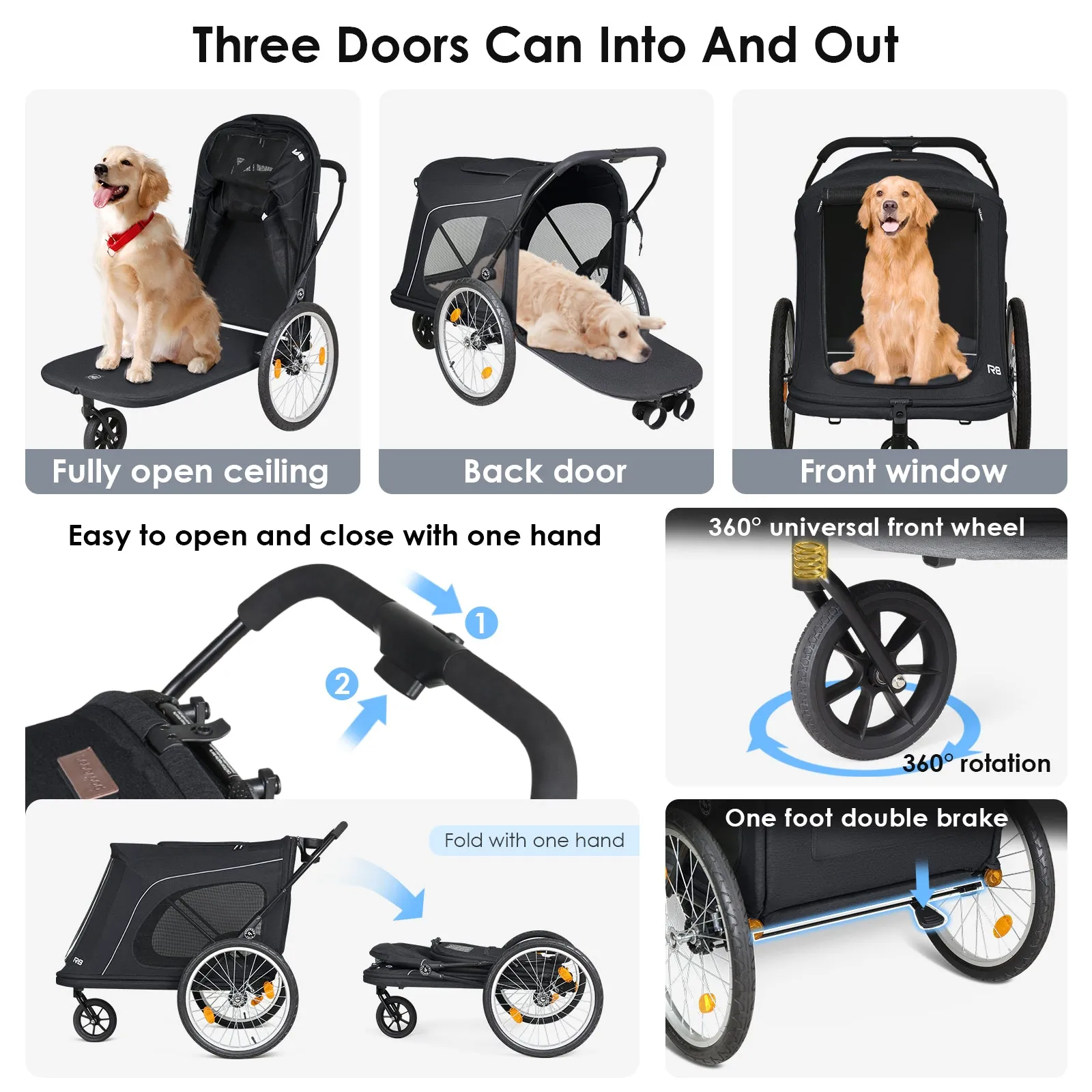 R8 Foldable Pet Stroller