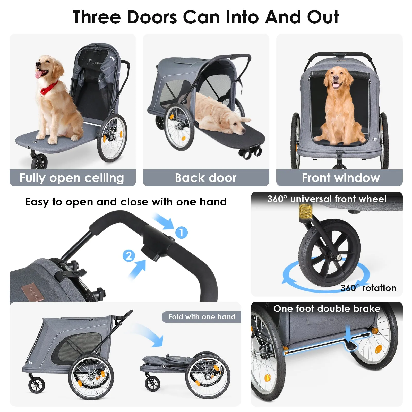 R8 Foldable Pet Stroller