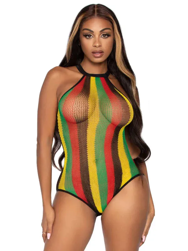 Rasta Net Racer Back Bodysuit