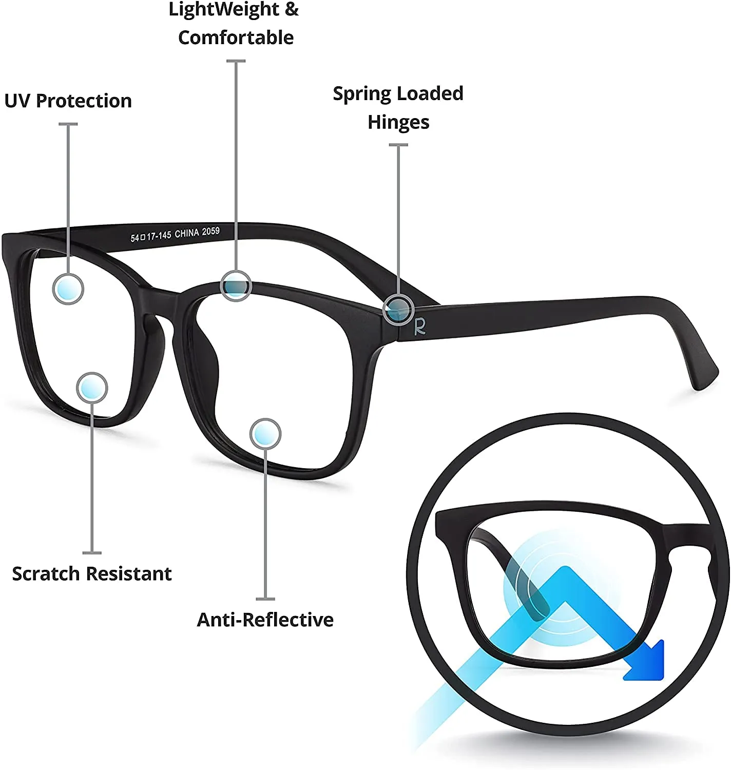 Readerest blue-light-blocking-reading-glasses-black-2-25-magnification