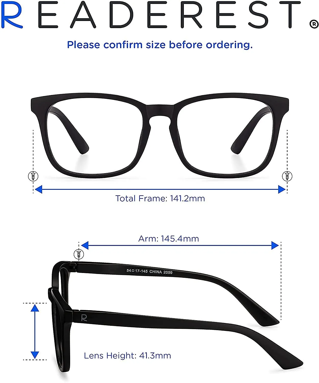 Readerest blue-light-blocking-reading-glasses-black-2-25-magnification