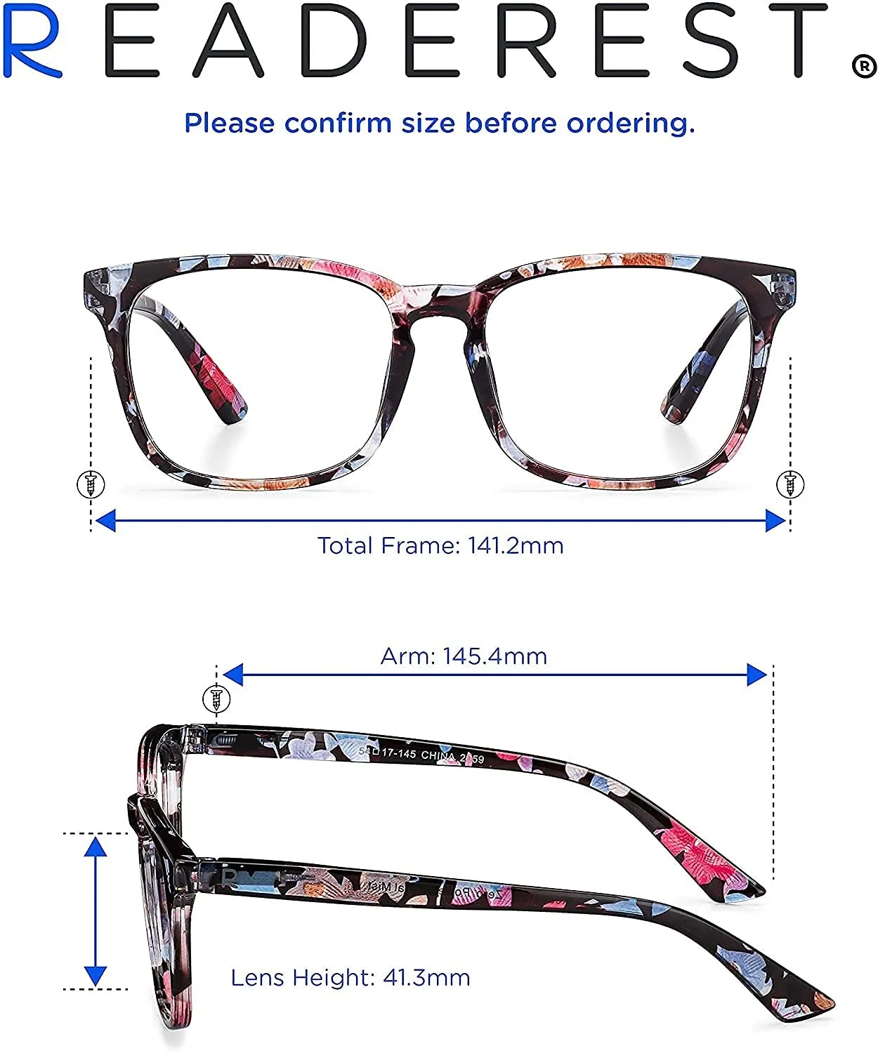 Readerest blue-light-blocking-reading-glasses-floral-3-75-magnification