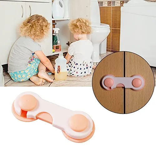 Safe-O-Kid- Cabinet Lock for Child Safety- Pink (Pack of 2)