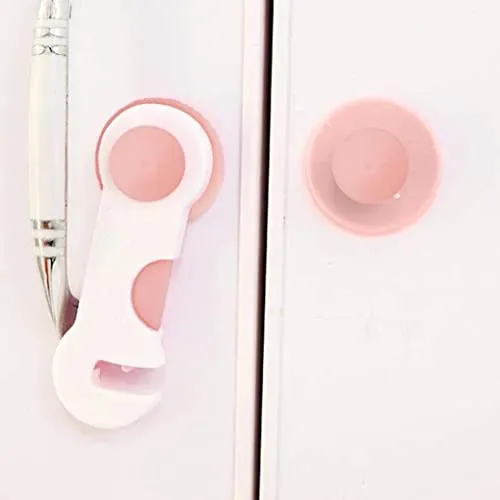 Safe-O-Kid- Cabinet/Cupboard Lock for Child Safety- Pink (Pack of 1)