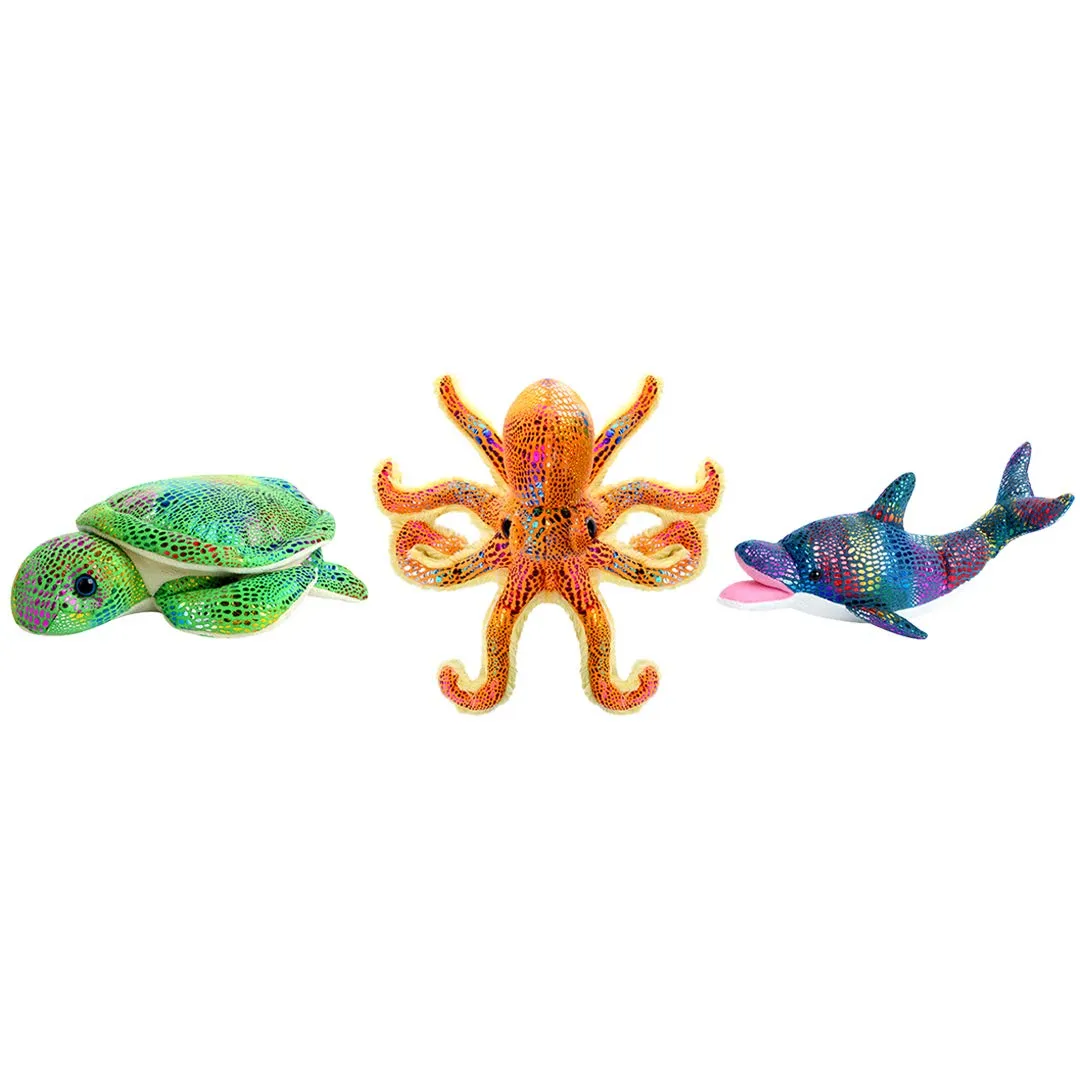 Sea Stuffed Animals Set  Sea Animals Plush Toys Set Of 3 Ocean Sea Creatures