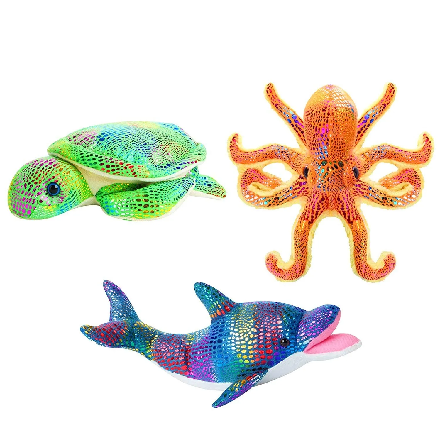 Sea Stuffed Animals Set  Sea Animals Plush Toys Set Of 3 Ocean Sea Creatures