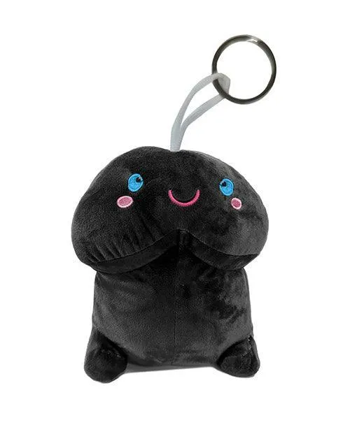 Shots Short Penis Plushie - Black  4" / 10 cm