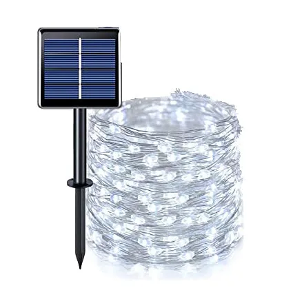 Solar Powered 200 LED 72ft Copper Wire Fairy Light 72' - 8 Light Modes