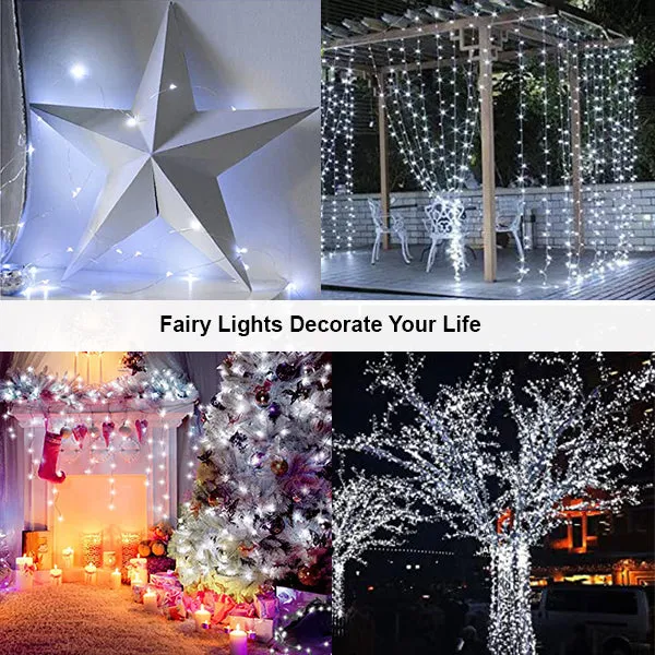 Solar Powered 200 LED 72ft Copper Wire Fairy Light 72' - 8 Light Modes