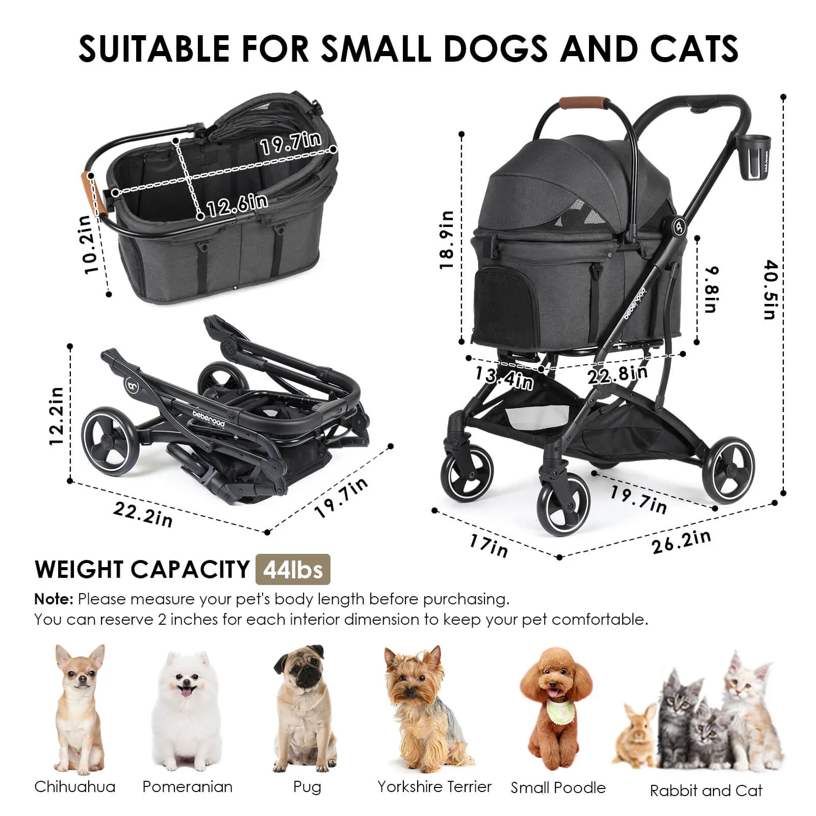 T3 3-in-1 Pet Stroller