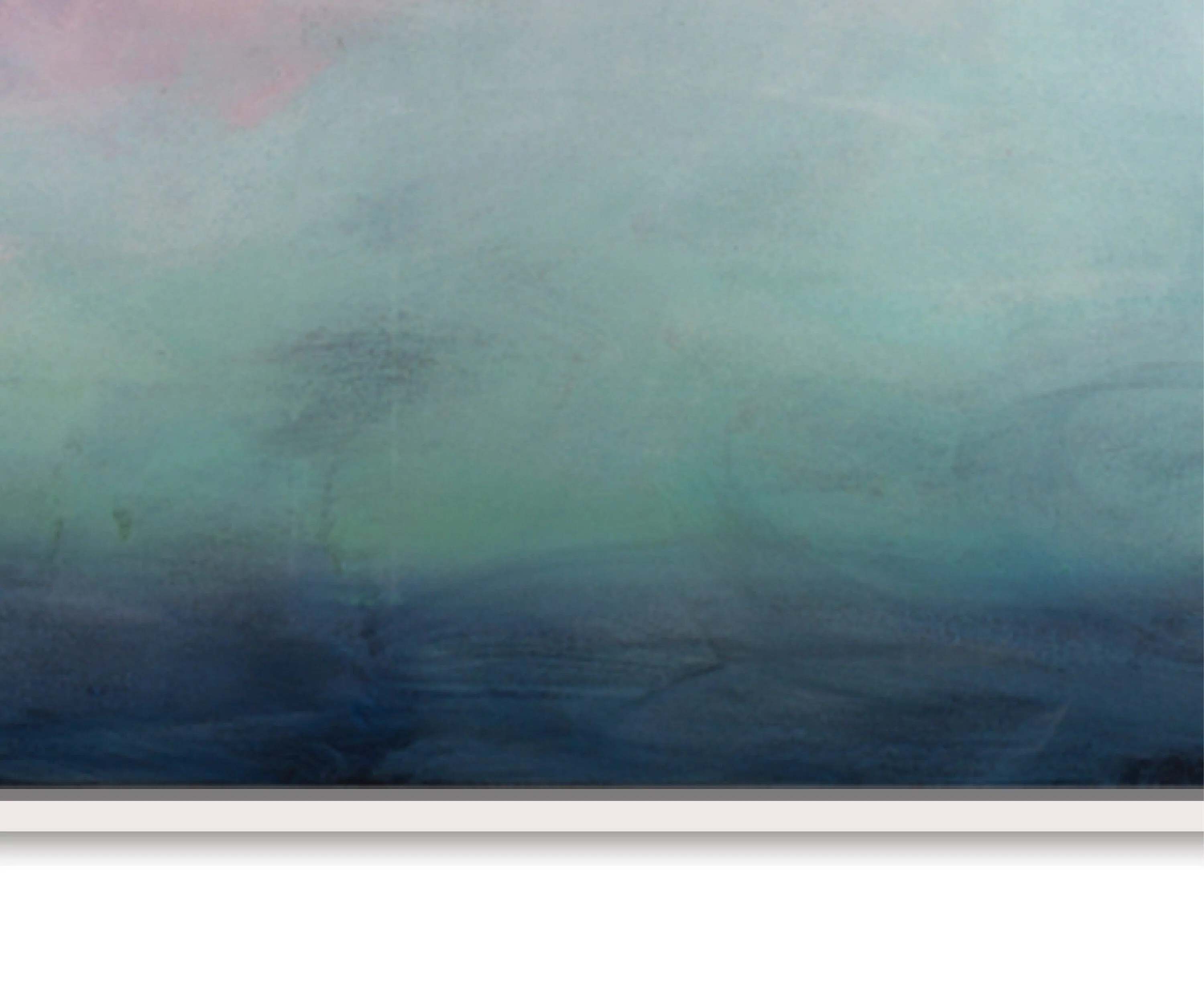 Teal Abstract Painting on Canvas, clouds acrylic painting print, Abstract Ocean Painting print, Ready to hang