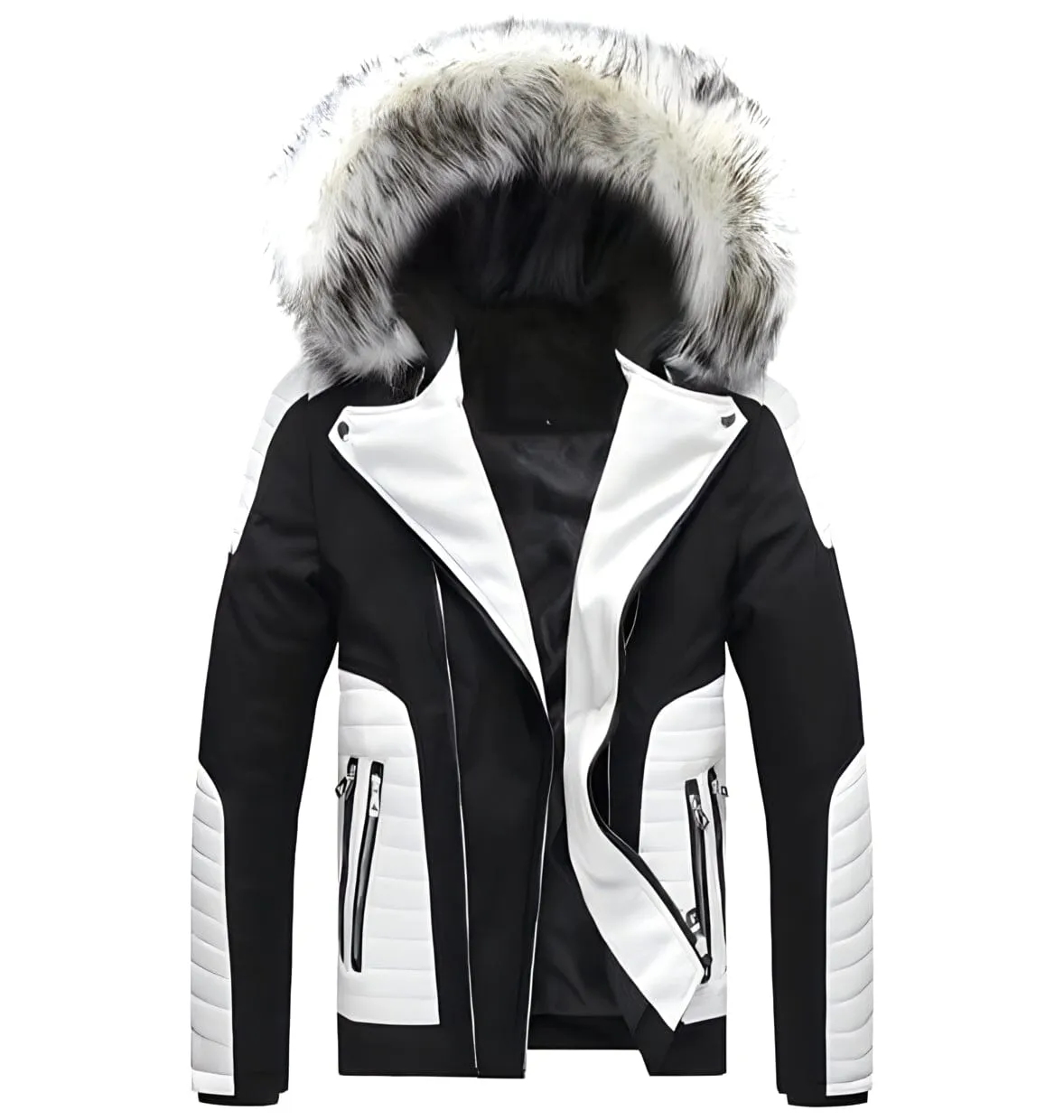 The Sabertooth Faux Fur Winter Biker Jacket - Multiple Colors