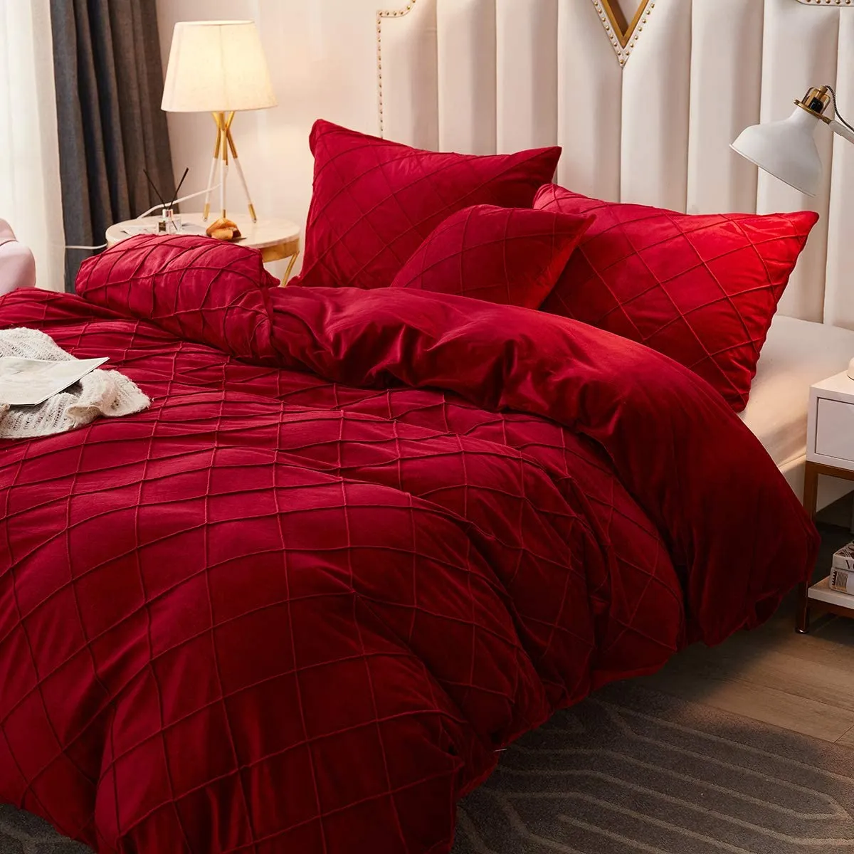 The Softy Diamond Red Bed Set