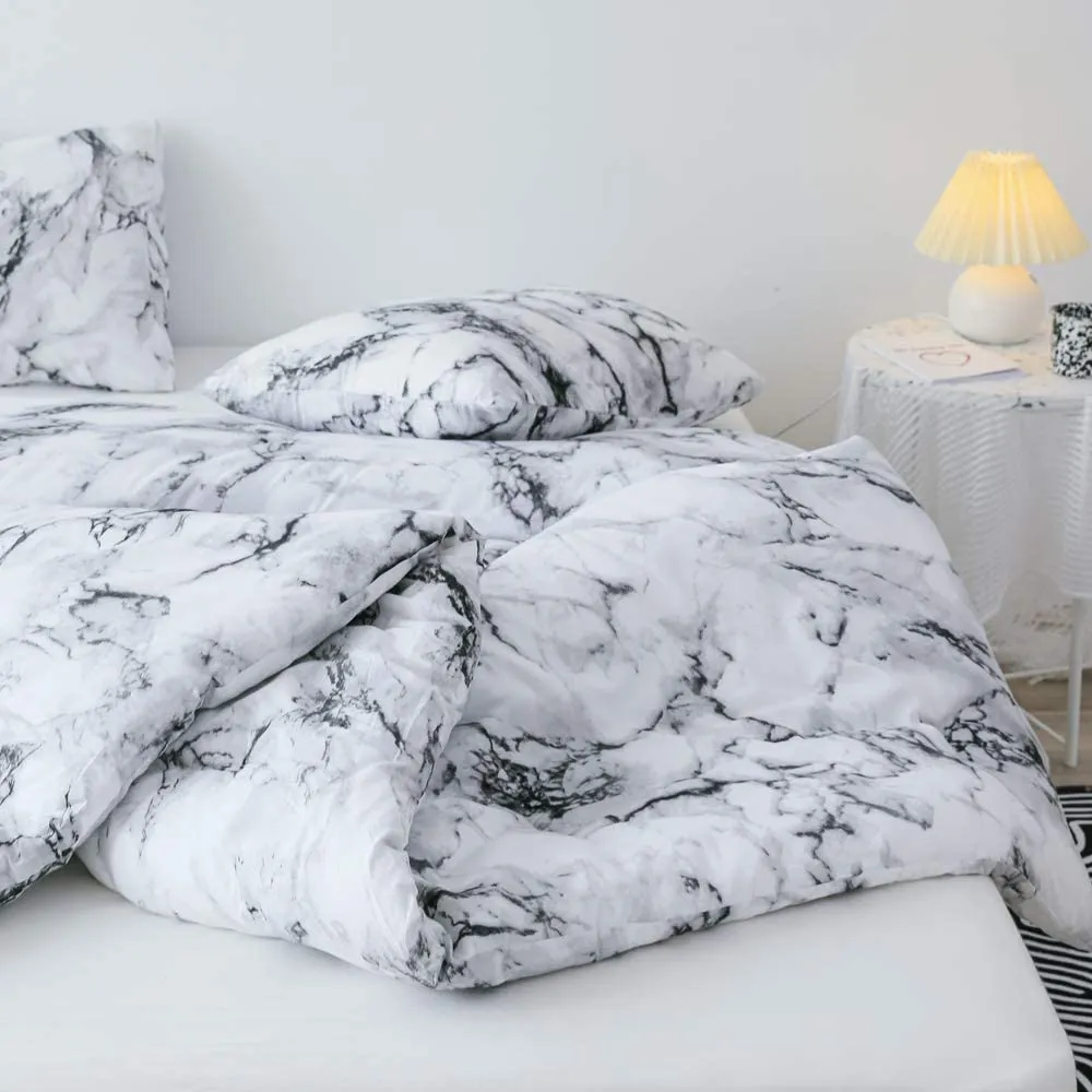 White Marble Bed Set