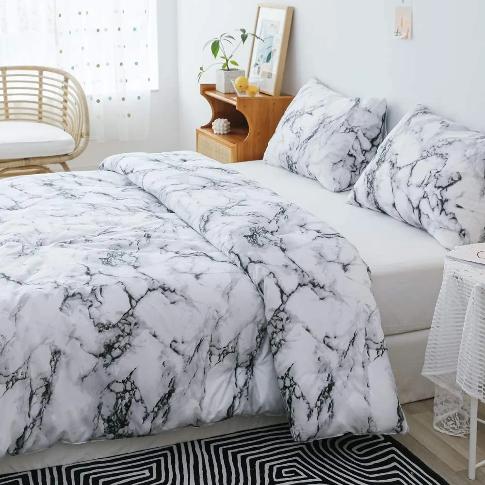 White Marble Bed Set