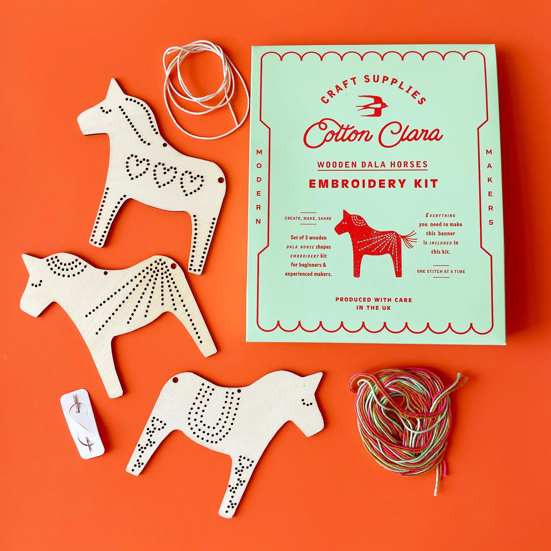 Wooden Dala Horse Embroidery Kit